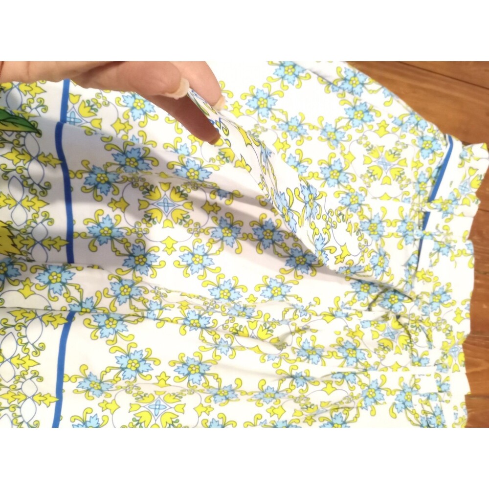 NWT Her Destiny Long Skirt with lemons with blue and Yellow flowers Large - Picture 11 of 14